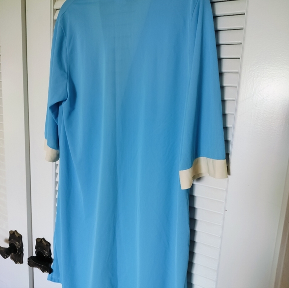 Vintage 1950s Gaymode JCPenney Robe, Top & Pants 3 piece Pajama Set Blue - Picture 7 of 16